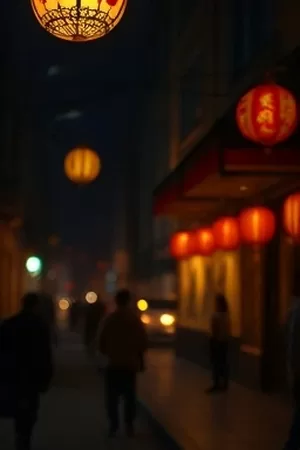 《子夜面包房》海报，深夜橱窗里亮着的暖黄灯光