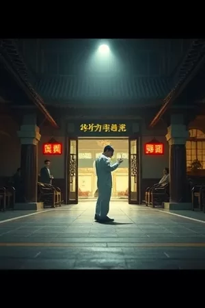 《长夜将尽》竖版海报，深夜街灯下独行的身影